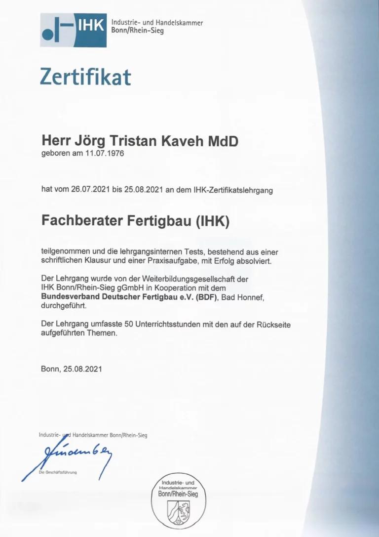 IHK Zertifikat